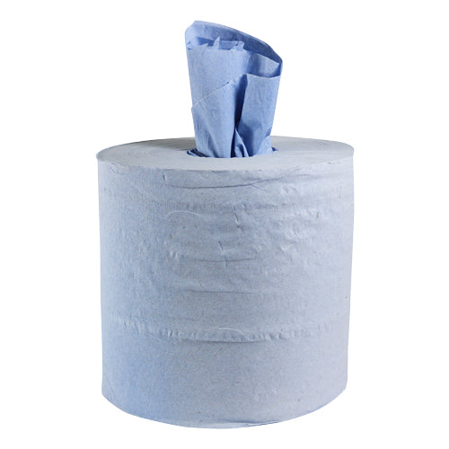 This is an image of Timco - Centrefeed Rolls - Blue - Economy 60m x 170mm (6 Pieces Pack) 973169