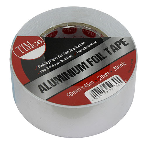 This is an image of Timco - Aluminium Foil Tape 45m x 50mm (1 Each Roll) PCSAFT50