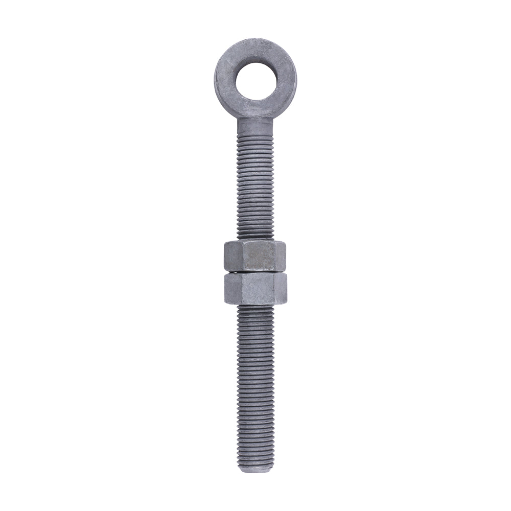 This is an image of Timco - Adjustable Gate Eye with Nuts - Hot Dipped Galvanised M22 x 200 (1 Each Unit) AGE22200GEA