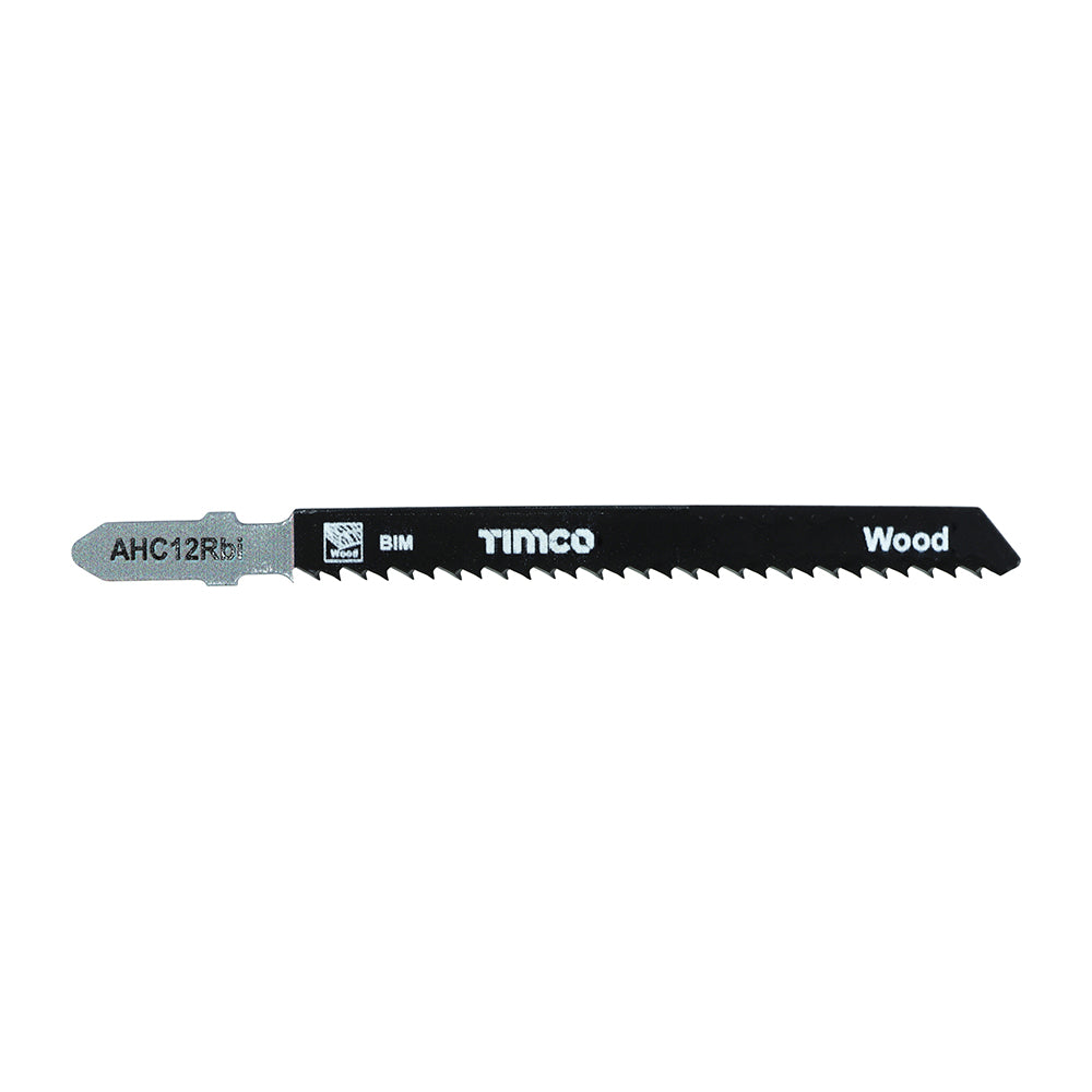 This is an image of Timco - Jigsaw Blades - Wood Cutting - Bi-Metal Blades - T101BRF T101BRF (5 Pieces Pack) AHC12RBI