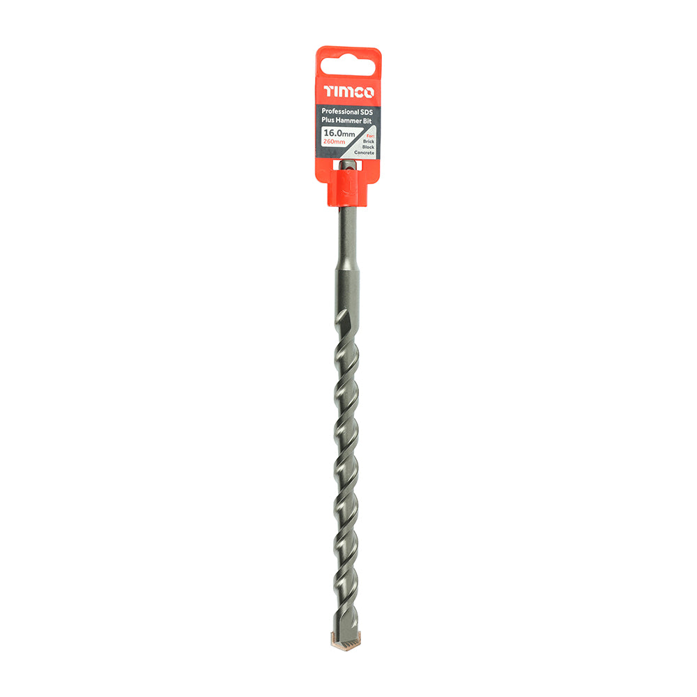 This is an image of Timco - Professional SDS Plus Hammer Bit 16.0 x 260 (1 Each Clip) AP16260