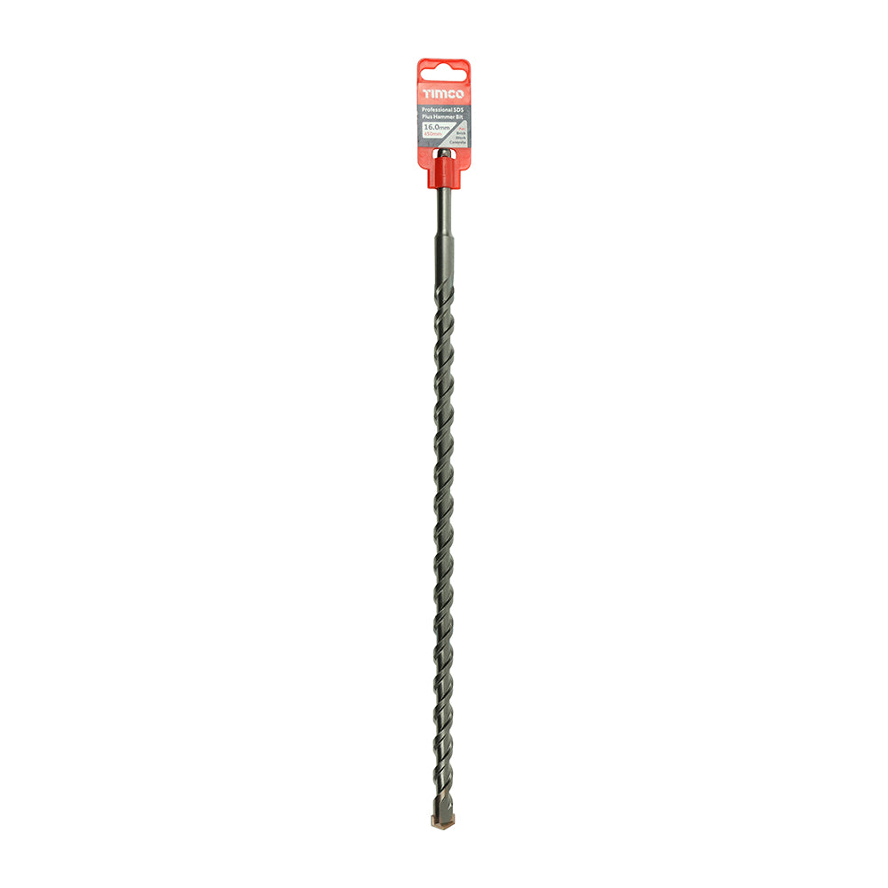 This is an image of Timco - Professional SDS Plus Hammer Bit 16.0 x 450 (1 Each Clip) AP16450