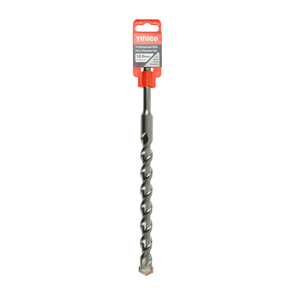 This is an image of Timco - Professional SDS Plus Hammer Bit 18.0 x 260 (1 Each Clip) AP18260