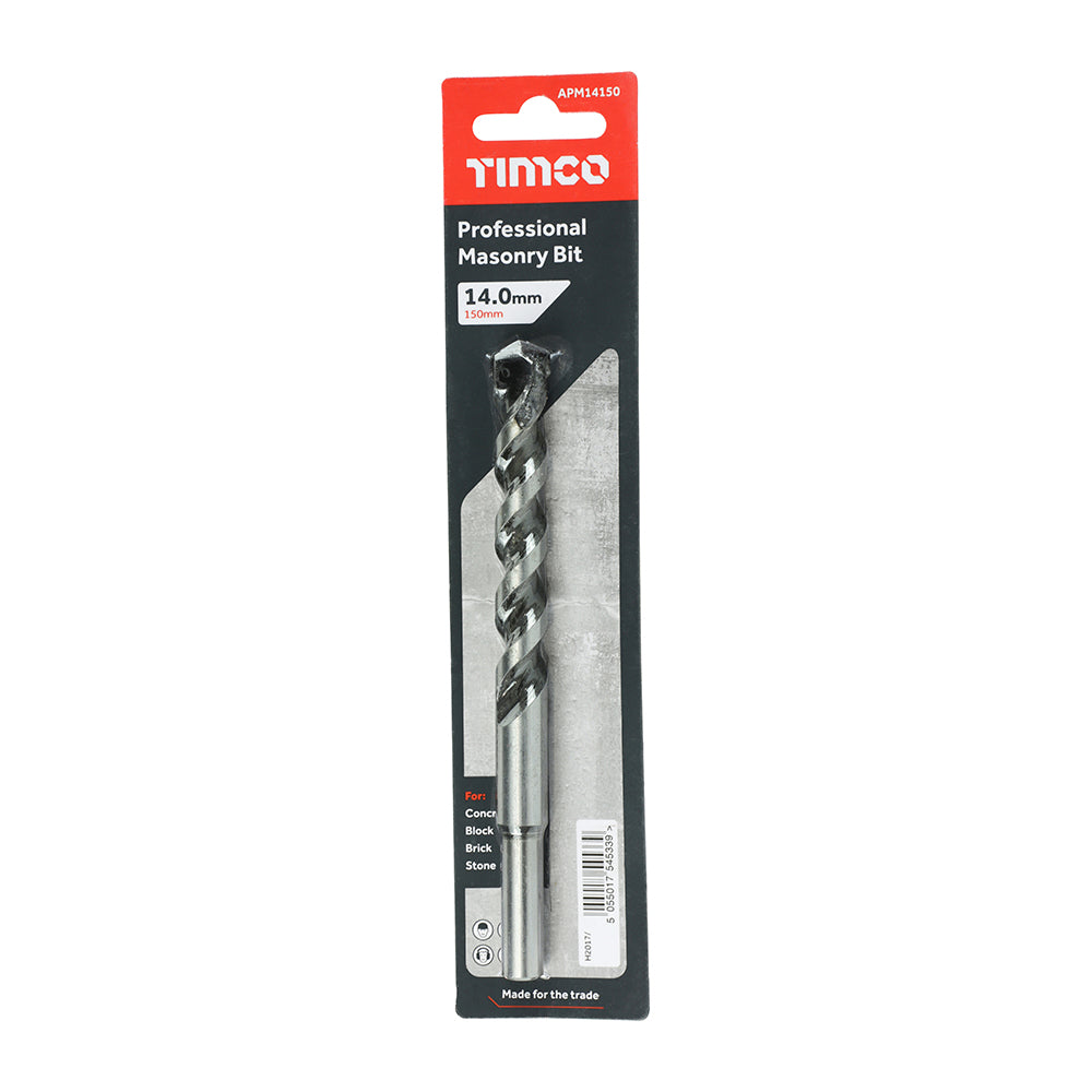 This is an image of Timco - Professional Masonry Bit 14.0 x 150 (1 Each Blister Pack) APM14150