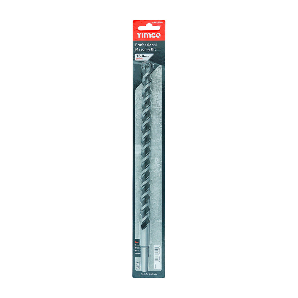 This is an image of Timco - Professional Masonry Bit 16.0 x 300 (1 Each Blister Pack) APM16300