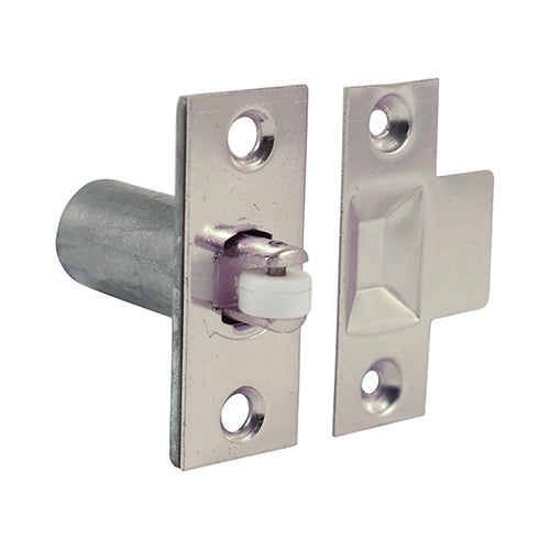 This is an image of Timco - Adjustable Roller Catch - Nickel 39mm (1 Each TIMpac) ARCNICKELP