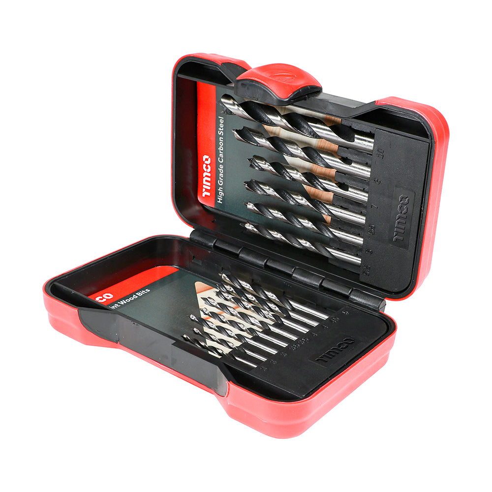 This is an image of Timco - Brad Point Wood Bit Set 15pcs (15 Pieces Case) B15SET