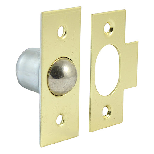 This is an image of Timco - Bales Catches - Electro Brass 19mm (2 Pieces TIMpac) BC19P
