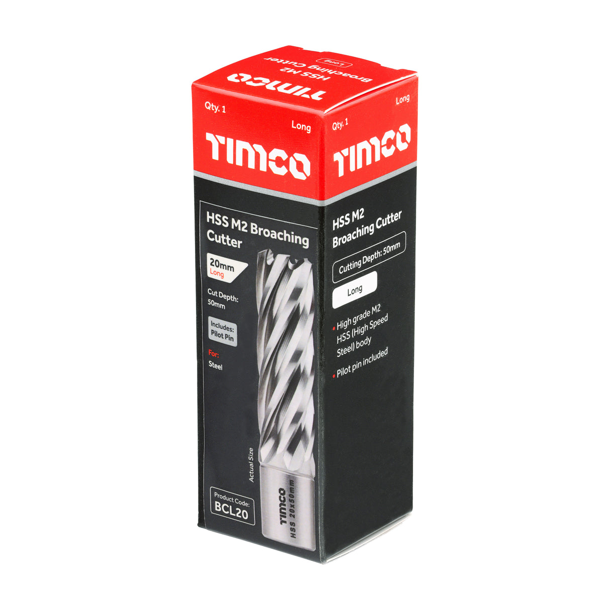 This is an image of Timco - Broaching Cutter - Long 20 x 50 (1 Each Box) BCL20