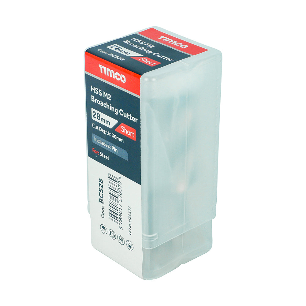 This is an image of Timco - Broaching Cutter - Short 28 x 30 (1 Each Tube) BCS28
