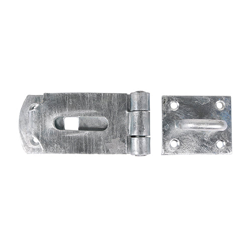 This is an image of Timco - Secure Bolt On Hasp & Staple - Heavy Duty - Hot Dipped Galvanised 8" (1 Each Plain Bag) BHS8GB