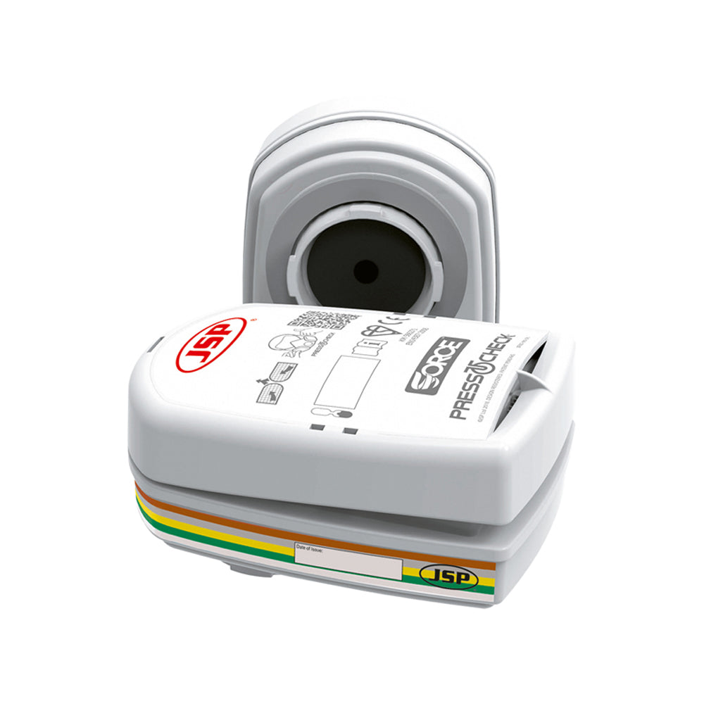 This is an image of Timco - PressToCheck Replacement Filters - Multi-Gas / Vapour & Dust ABEK1 P3 (2 Pieces Bag) BMN750000600