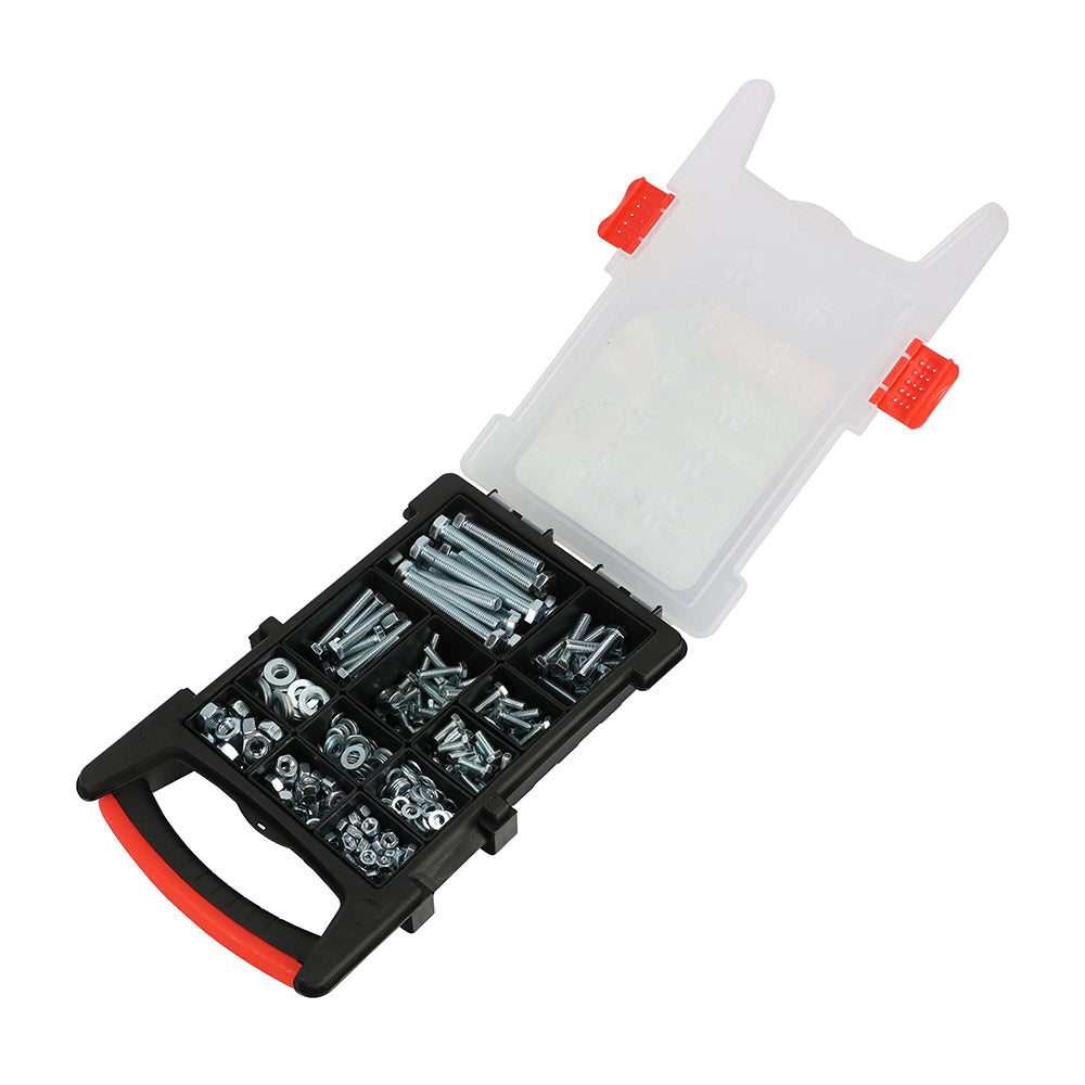 This is an image of Timco - Mixed Bolts, Nuts and Washers Grab Pack - Zinc - (500 PCS Tray) BNWGPACK