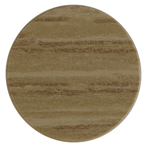 This is an image of Timco - Self-Adhesive Cover Caps - Odessa Oak 13mm - (112 PCS Pack) COVEROO13