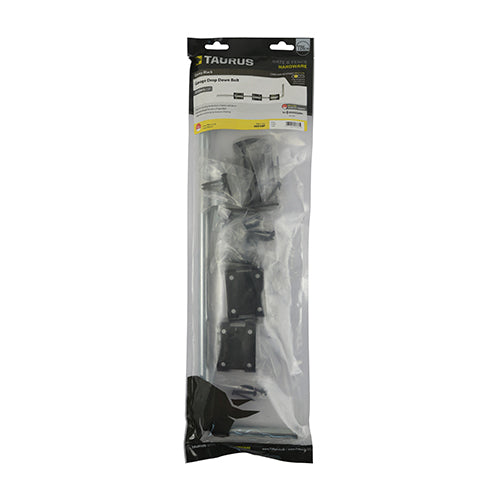 This is an image of Timco - Garage Drop Down Bolt - Black 18" (1 Each TIMbag) DDB18BP
