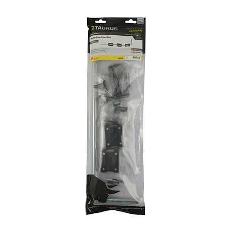 This is an image of Timco - Garage Drop Down Bolt - Black 18" (1 Each TIMbag) DDB18BP