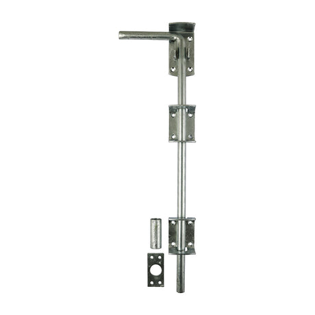 This is an image of Timco - Garage Drop Down Bolt - Hot Dipped Galvanised 18" (1 Each TIMbag) DDB18GP
