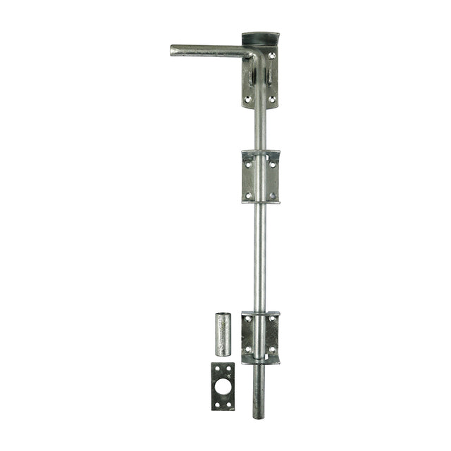 This is an image of Timco - Garage Drop Down Bolt - Hot Dipped Galvanised 18" (1 Each TIMbag) DDB18GP
