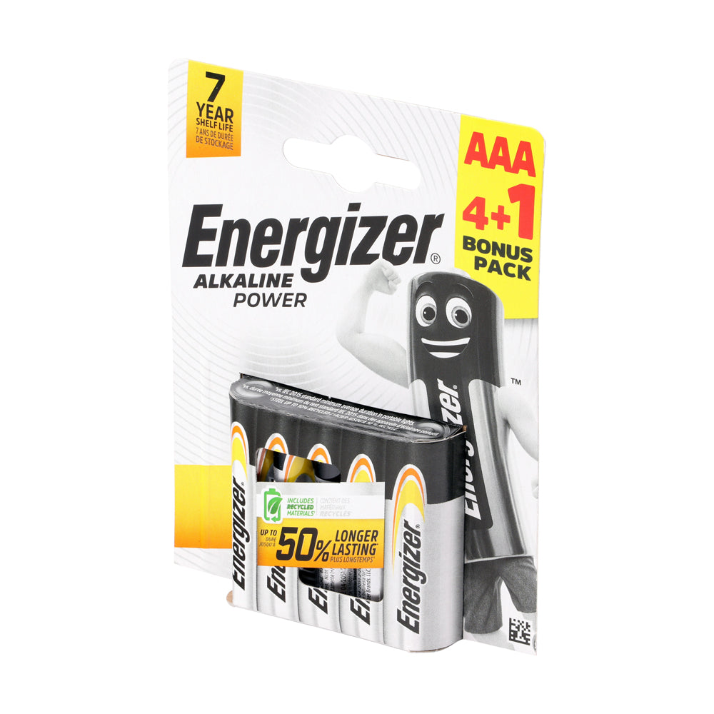 This is an image of Timco - Energizer Alkaline Power Battery AAA (5 Pieces Pack) ENR414981