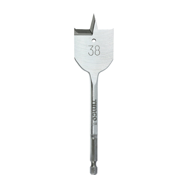 This is an image of Timco - Flat Wood Bit 38.0 x 152 (1 Each Blister Pack) FB38