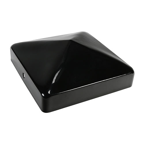 This is an image of Timco - Fence Post Cap - Epoxy Black 100mm FPC100B