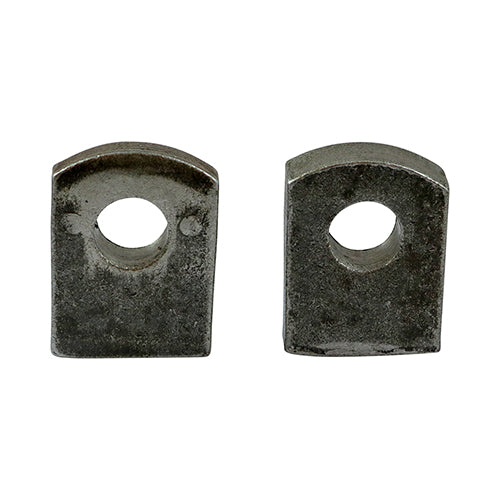 This is an image of Timco - Gate Eyes to Weld - Self Coloured 19mm (2 Pieces Plain Bag) GEW19S