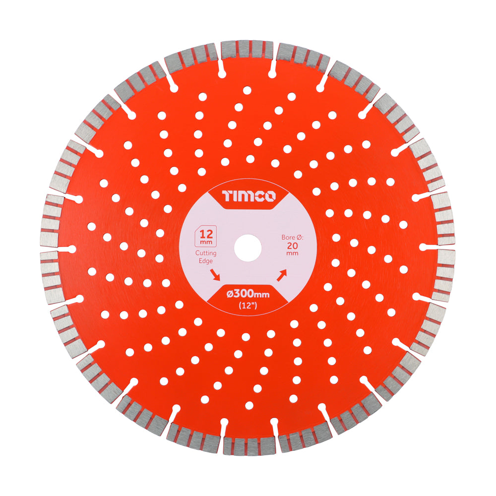 This is an image of Timco - Premium Diamond Blade - Turbo Segmented 300 x 20.0 (1 Each Box) GPPL30020