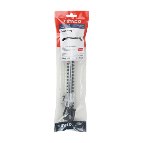 This is an image of Timco - Gate Spring - Black 10" (1 Each TIMpac) GS10BP
