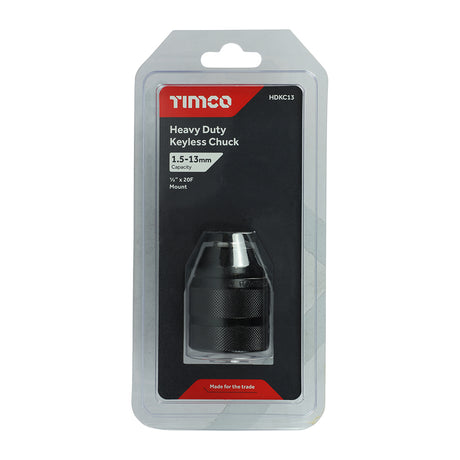 This is an image of Timco - Heavy Duty Keyless Chuck 1/2" (1 Each Blister Pack) HDKC13
