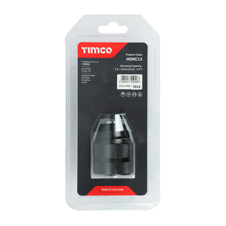 This is an image of Timco - Heavy Duty Keyless Chuck 1/2" (1 Each Blister Pack) HDKC13
