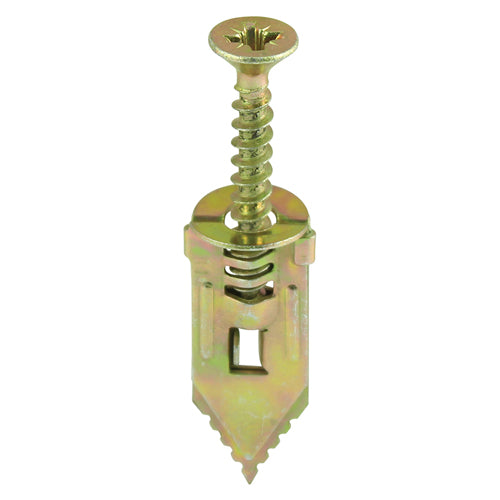 This is an image of Timco - Hammer-In Fixings - PZ - Yellow 4.0 x 30mm - (10 PCS TIMpac) HPF30P