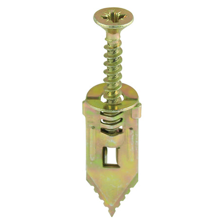 This is an image of Timco - Hammer-In Fixings - PZ - Yellow 4.0 x 30mm - (10 PCS TIMpac) HPF30P