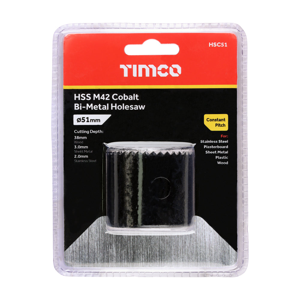 This is an image of Timco - Holesaw - Constant Pitch 51mm (1 Each Clamshell) HSC51