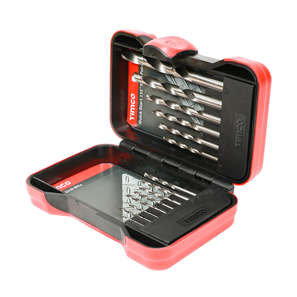 This is an image of Timco - Ground Jobber Drills Set - HSS 15pcs (15 Pieces Case) HSS15SET