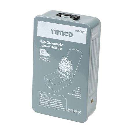 This is an image of Timco - Ground Jobber Drills Set - HSS 25pcs (25 Pieces Case) HSSG25DS