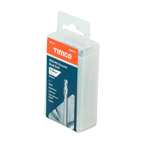 This is an image of Timco - Ground Jobber Drills - HSS M2 5.5mm (10 Pieces Tube) HSSG55