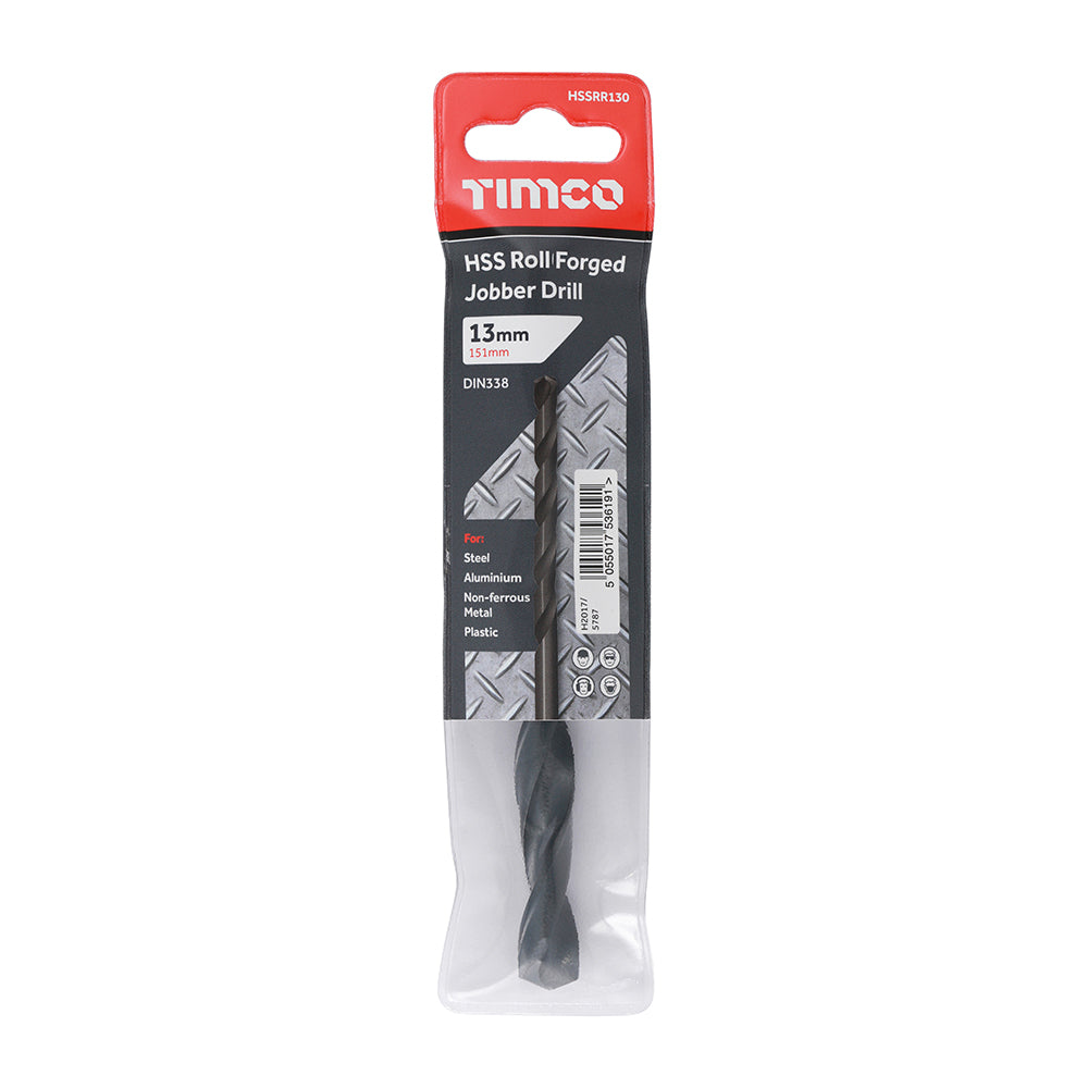 This is an image of Timco - Roll Forged Jobber Drills - HSS 13.0mm (5 Pieces Tube) HSSR130