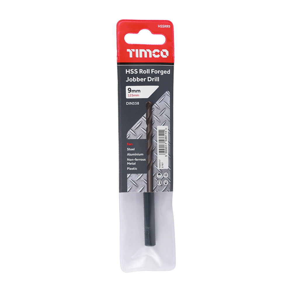 This is an image of Timco - Roll Forged Jobber Drills - HSS 9.0mm (5 Pieces Tube) HSSR9