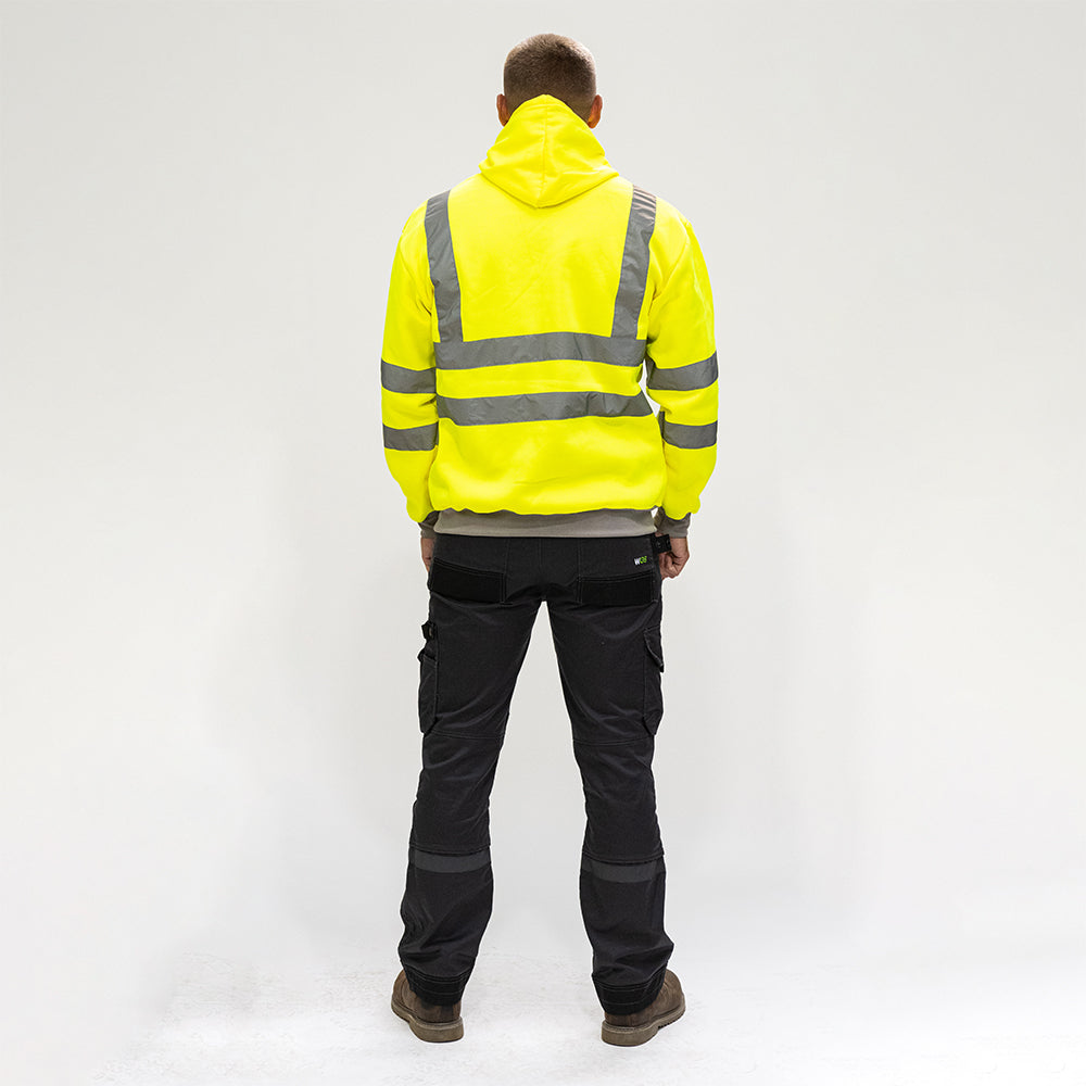 This is an image of Timco - Hi-Visibility Sweatshirt with Hood - Yellow XXXX Large (1 Each Bag) HVSWEAT4XL