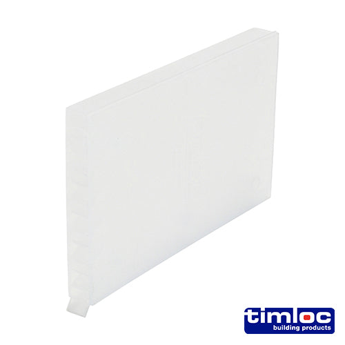 This is an image of Timco - Timloc Cavity Wall Weep Vent - Clear - 1143CL 65 x 10 x 100mm (50 Pieces Box) LOC1143CL