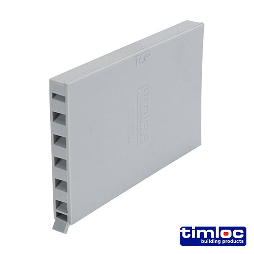 This is an image of Timco - Timloc Cavity Wall Weep Vent - Grey - 1143GR 65 x 10 x 100mm (50 Pieces Box) LOC1143GR