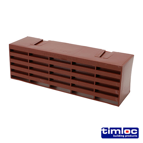 This is an image of Timco - Timloc Airbrick - Plastic - - Brown - 1201ABBR 215 x 69 x 60mm (20 Pieces Box) LOC1201ABBR