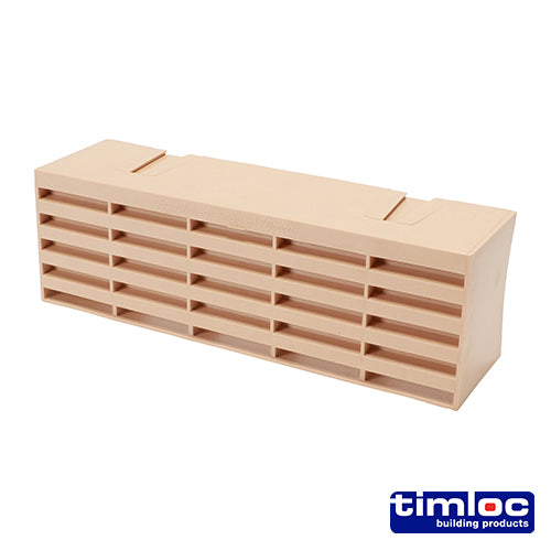 This is an image of Timco - Timloc Airbrick - Plastic - Buff - 1201ABBU 215 x 69 x 60mm (20 Pieces Box) LOC1201ABBU