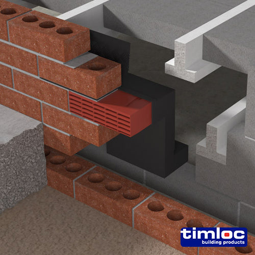 This is an image of Timco - Timloc Underfloor, Vent, Horizontal Front Extension - 1203 + 115mm (20 Pieces Box) LOC1203