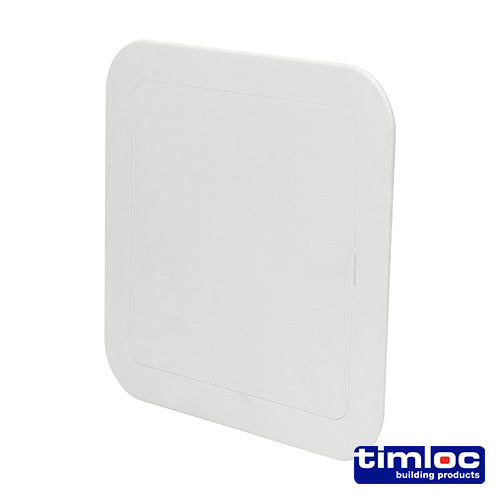 This is an image of Timco - Timloc Access Panel - Plastic - Clip Fit - White - AP200 205 x 205mm (1 Each Bag) LOCAP200