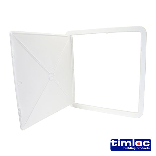 This is an image of Timco - Timloc Access Panel - Plastic - White - AP450 470 x 470mm (1 Each Bag) LOCAP450