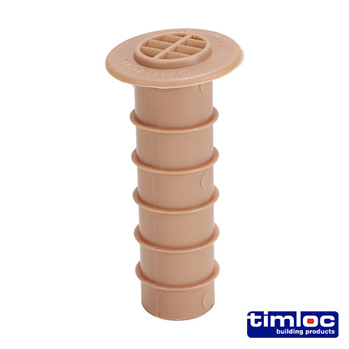 This is an image of Timco - Timloc Cavity Wall Drill Vent - Buff - DV2 80mm (50 Pieces Box) LOCDV2