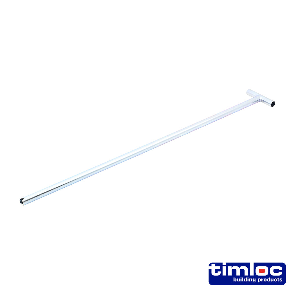 This is an image of Timco - Timloc Slotted Loft Door Operating Metal Pole 600mm (1 Each Bag) LOCZ1170