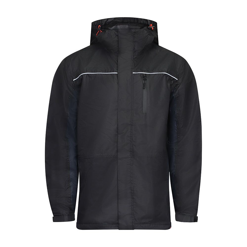 This is an image of Timco - Waterproof Lined Rain Jacket - Black X Large (1 Each Bag) LRJ1001XL