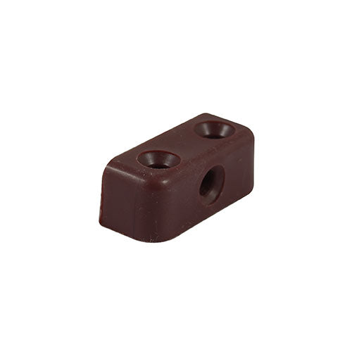 This is an image of Timco - Modesty Blocks - Brown 34 x 13 x 13mm - (65 PCS TIMbag) MBBROWNB